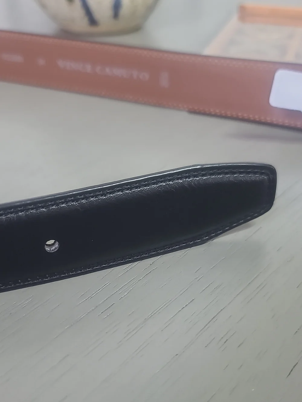 Vince Camuto Classic Black Leather Men’s Belt Size 36